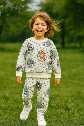 MAXI DRY Long Sleeve Seasonal Boys' Double Bottom Top Set Tom and Jerry