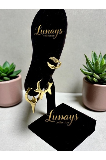 Lunays Xuping Design Model 3-Piece Earring Set