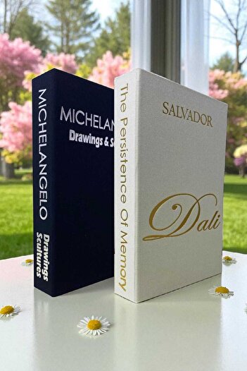 BayCazip 2-Piece Fabric Covered Book-Looking Decorative Box |   Gift & Jewelry Box