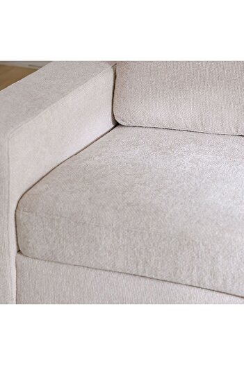 Danube Home Odum 2 Seater Left Arm Fabric Modular Sofa - Greyish White L184xW99xH90cm