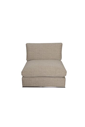 Danube Home Paddington 1 Seater Armless Fabric Modular Sofa – Mélange Brown L96xW103xH66cm