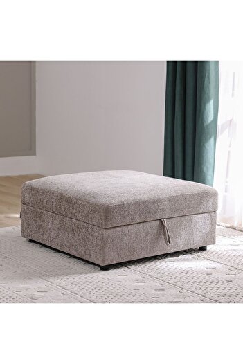Danube Home Odum Square Ottoman with Storage - Brown - Stylish Seating & Furniture - 2-Year Warranty