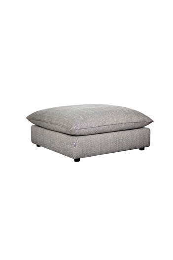 Danube Home Napoleon 1-Seater Ottoman Fabric Modular Sofa - Grey, Solid Wood, 2-Year Warranty, 109x109x47cm