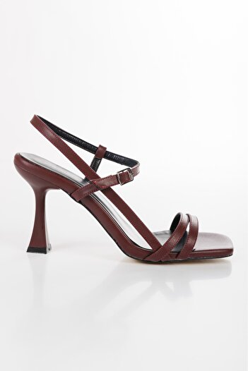 Miss Mitto Women's Burgundy Ankle Adjustable Stylish Piping Detailed Evening Dress Shoes