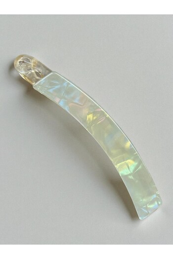 MUTENA Patterned Bone Curved Banana Buckle - Patterned Pearlescent Banana Buckle