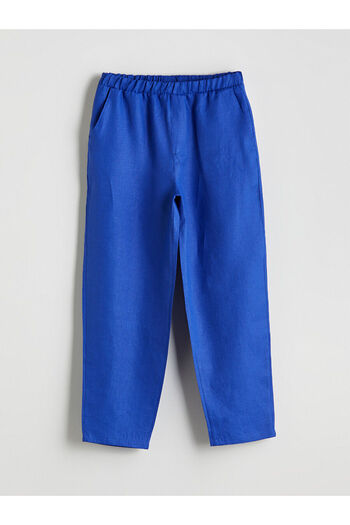 LC Waikiki Elastic Waist Linen Women's Trousers