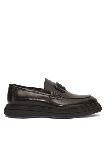 LUCIANO BELLINI C22805 Men's Loafer Shoes - Black Patent Leather