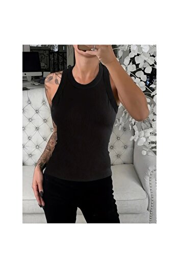 gl00my Women's Sleeveless Round Neck Thick Corduroy Camisole Blouse