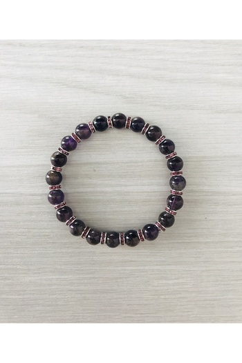 MK tasarım Real Amethyst Stone Bracelet Mk100151