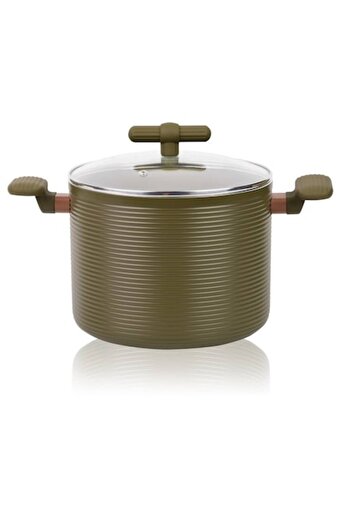 OEM Aluminum Pot with Lid, Non-Stick Interior, Induction Compatible, 22x18 cm, 5.60 L