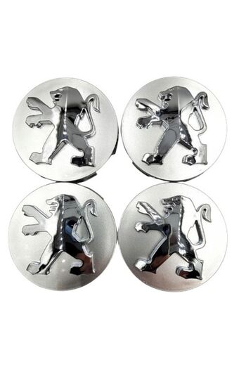 Peugeot Set 4 capace de roată, 60 mm, argintii, 16 inch