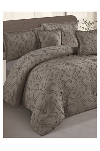 smart home Premium bedspread made of 100% microfiber, double-filled duvet set, 6-piece set, 250x230cm