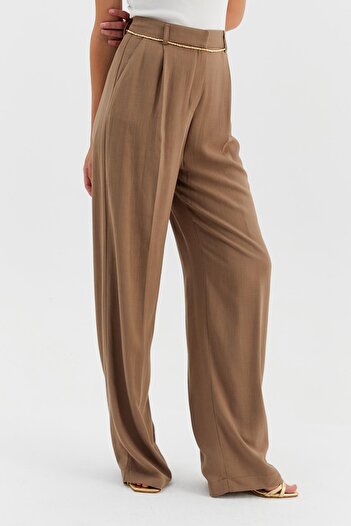 Nish&Chic Pleated Palazzo Trousers