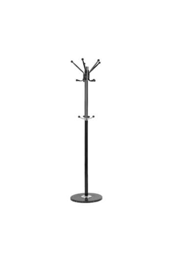 OEM Metal Coat Rack with Marble Base, Brown, 175 cm