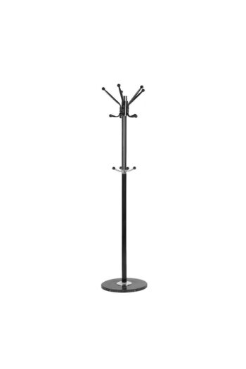 OEM Metal Coat Rack with Marble Base, Brown, 175 cm