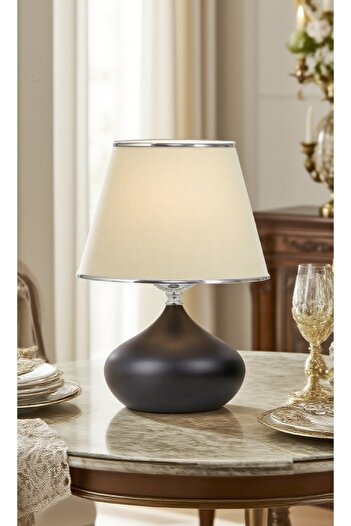 571 Store Elipse Table Lamp Shade Metal Body Fabric Head Lighting