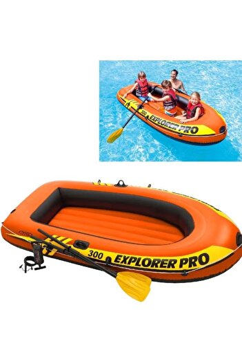 Intex Inflatable Boat, Boat + Paddles + Pump, 300 Boat Set