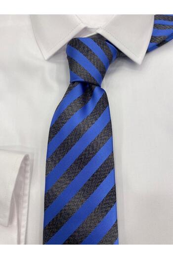Pierre Cardin Pi̇erre Cardi̇n Woven Fabric Patterned Gray Blue Tie