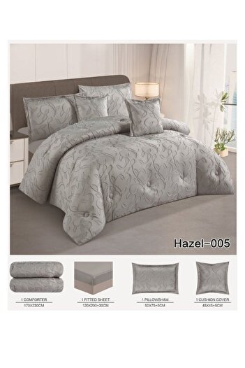 smart home Premium bedspread made of 100% microfiber, double-filled duvet cover set, 4-piece set, 230x170cm