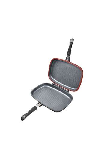 OEM Double Grill Pan, Aluminum, Black, 34 x 22 cm