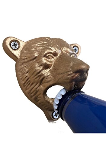 Choice Gold Creative Cast Iron Bear Head Bottle Opener Wall Beer Open Bottle Bar Restaurant Fixed Wall Open
