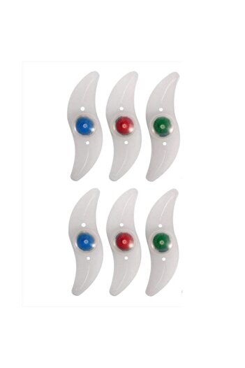 Carsons Set 6 LED Lights for Bicycle Wheels Spokes, Batteries Included