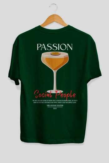 Ankhises Passion Cocktail Printed Oversize T-shirt Ανδρικό Γυναικείο 100% βαμβακερό μπλουζάκι με λαιμόκοψη