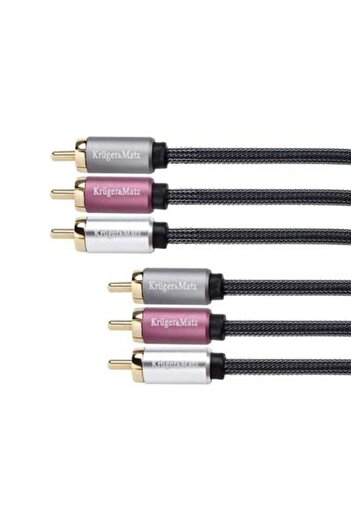 Kruger&Matz Cablu 3xRCA mascul - 3xRCA mascul, 1.8m,