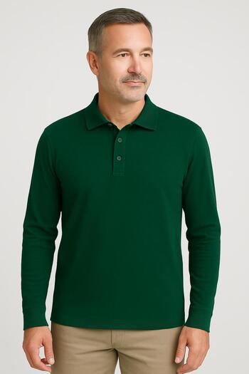 BAGİSTA BUTİK Unisex Adult Solid Color Long Sleeve Polo Neck Suitable for School and Daily Use