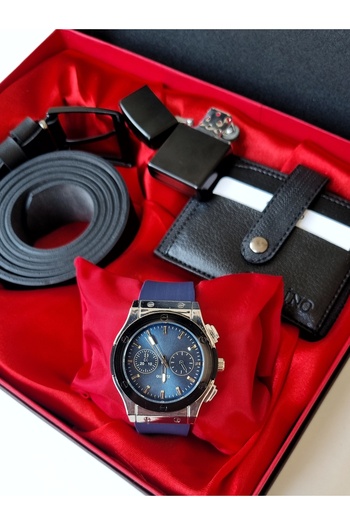 arpat time saat aksesuar 4 PARÇA ERKEK SAAT SETİ ; SAAT, KEMER, CÜZDAN, ÇAKMAK