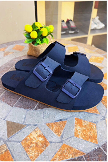 Lemoors Gala Navy Blue Color Inside and Upper Cover Eva Sole Rubber Daily Slippers Suitable for Beach Use