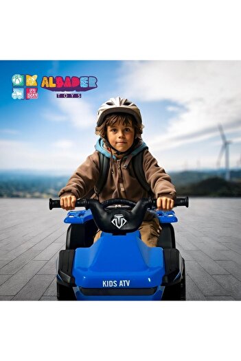 ALBADER Kids Ride On Toy 4 Wheels, Ride On Motorcycle, Electric Bike 6V, Off-Road Vehicle