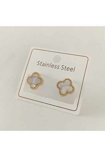 staınless steel أقراط البرسيم الفولاذية مقاس صغير