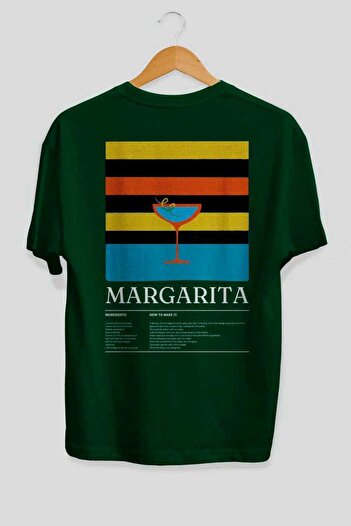 Ankhises Σειρά Margarita Cocktail Μπλουζάκι με στάμπα πίσω μεγάλου μεγέθους Ανδρικό Γυναικείο 100% βαμβακερό μπλουζάκι με λαιμόκοψη