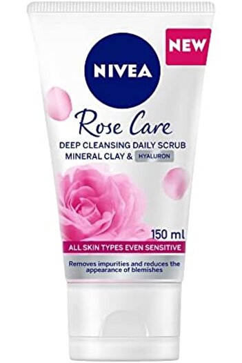 NIVEA Daily Face Scrub with Rose Care and Organic Rose Water by - 150ml