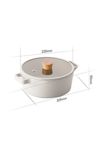 NEOFLAM FIKA saucepan, 22 cm - 2.57 L, with glass lid