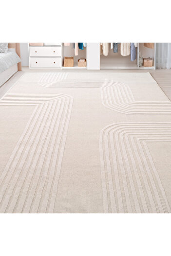 Cottage tufted beige rug 160*230cm
