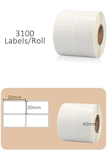 Generic Copperplate Label, Multipurpose Self-Adhesive Two-Line Label for Office Barcode DIY 50mm*30mm