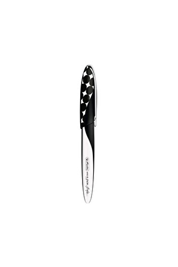 Herlitz Stilou My.pen, peniță M, design negru, material plastic, carcasă elegantă din plastic