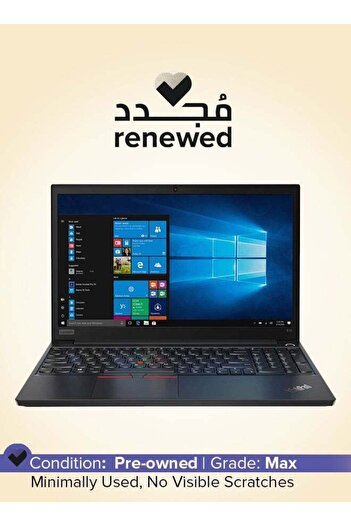 LENOVO Pre-Owned ThinkPad E15 15.6-inch Intel Core i7 10th Gen 8 GB 256 GB Black Windows