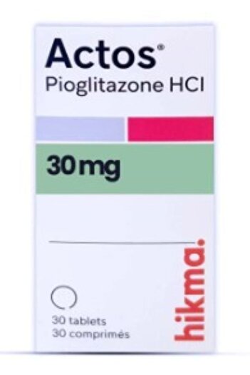 APM Actos 30 mg, Reduce Blood Glucose Level - 30 Tablets