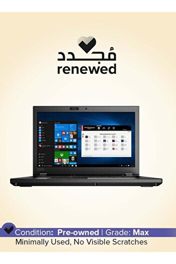LENOVO Pre-Owned Thinkpad P52 15.6-inch Intel Core i7 16 GB 512 GB Black Windows