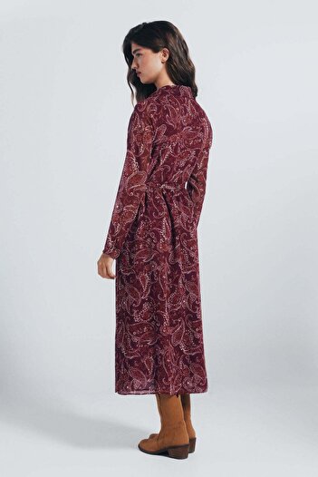 Springfield Printed midi shirt dress.