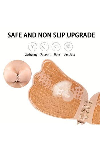 CN Seamless Strapless Bra, Reusable Push-Up Bra for Women