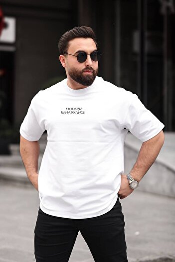 STOCX Oversize Men's T-Shirt - Modern Renaissance Printed Back Detail
