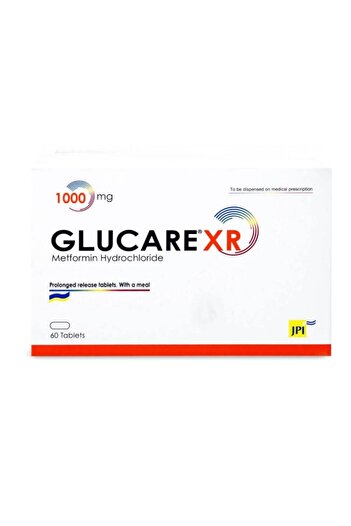 JPI Glucare XR 1000 mg metformin extended-release tablets × 60