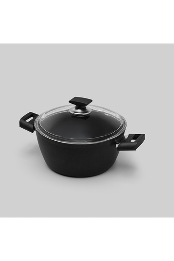 Hisar Optima Ares Titanium Deep Pot 24 cm Black