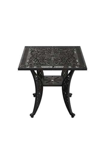 HubRom HubRom Garden Furniture Set, 1xSquare Table (75x75x72), 3xHITIT Chair (43x42x50x92) Black