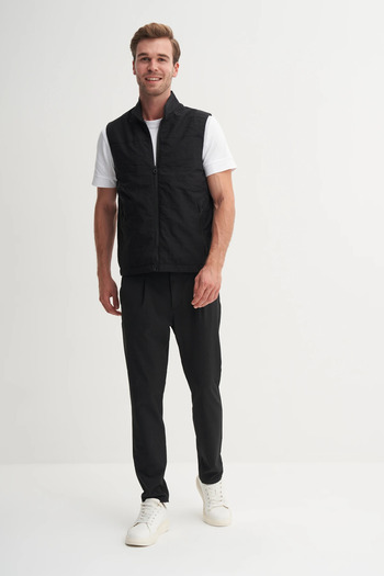 Cazador Regular Fit Spring Crinkle Fabric Vest-13285
