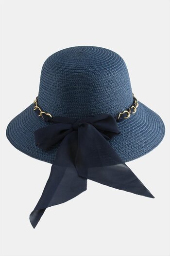 ZERO LAND Hn-Shop Fiyong Chain Braided Straw Hat-Beige